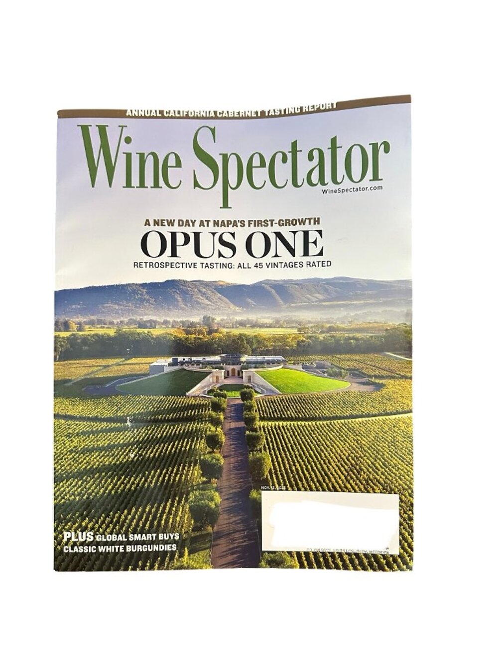 Wine Spectator Magazine November 15 2025 Opus One All 45 Vintages Rated